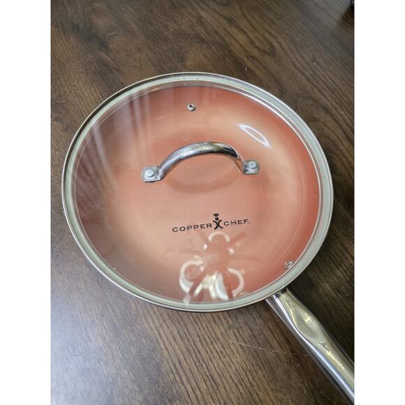 Copper Chef 10" Round Frying Pan w/ Glass Vented Lid Ceramic Non Stick Coating - Picture 2 of 16